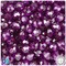 BeadTin Dark Amethyst Transparent 8mm Faceted Round Plastic Craft Beads (450pcs)